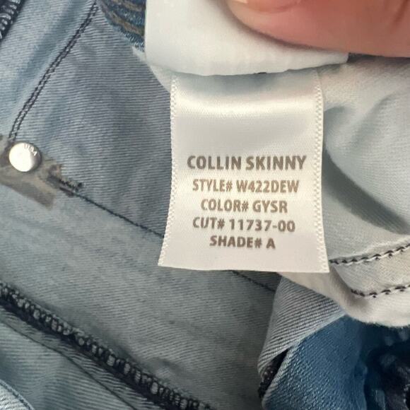 HUDSON Collin Skinny Flap Pocket Jeans Busted Knee Skinny Jeans GYSR Size 32 - Picture 8 of 8